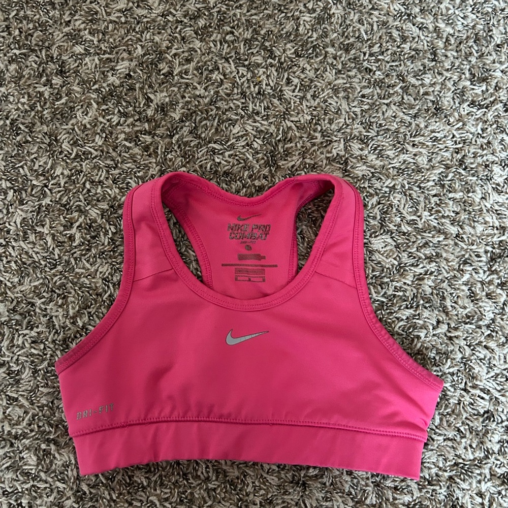 Nike Pink Sports Bra Moisture-Wicking Racerback